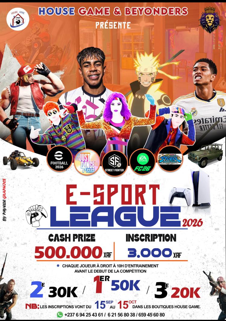 E-SPORT LEAGUE : La première ligue camerounaise d’Esport.